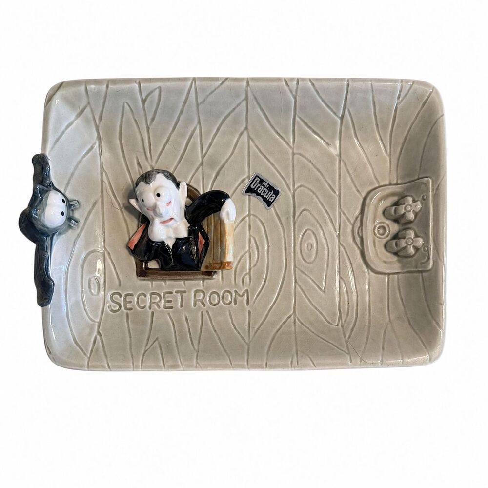 Vintage Kato Kogei Mr Dracula Secret Room Ceramic Valet Tray Japan